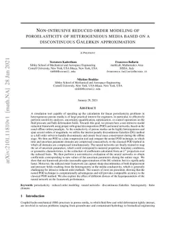 Non-intrusive reduced order modeling of poroelasticity of heterogeneous
  media based on a discontinuous Galerkin approximation