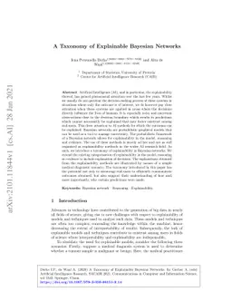 A Taxonomy of Explainable Bayesian Networks
