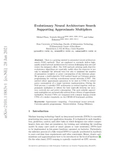 Evolutionary Neural Architecture Search Supporting Approximate
  Multipliers