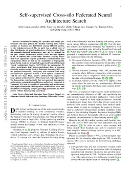 Self-supervised Cross-silo Federated Neural Architecture Search
