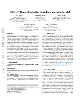 HEMVIP: Human Evaluation of Multiple Videos in Parallel