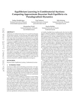 Equilibrium Learning in Combinatorial Auctions: Computing Approximate
  Bayesian Nash Equilibria via Pseudogradient Dynamics