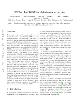 BERTaú: Itaú BERT for digital customer service