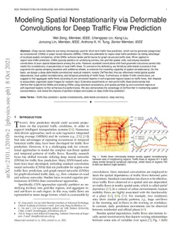 Modeling Spatial Nonstationarity via Deformable Convolutions for Deep
  Traffic Flow Prediction