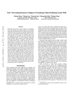 VAE^2: Preventing Posterior Collapse of Variational Video Predictions in
  the Wild