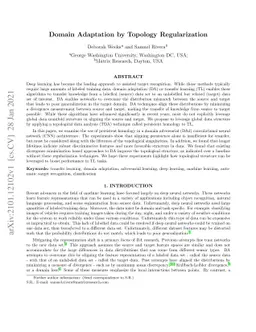 Domain Adaptation by Topology Regularization