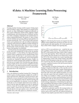 tf.data: A Machine Learning Data Processing Framework
