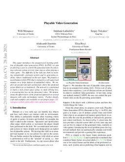 Playable Video Generation