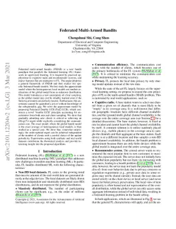 Federated Multi-Armed Bandits