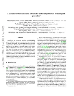 A causal convolutional neural network for multi-subject motion modeling
  and generation