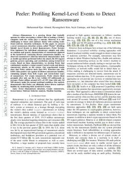 Peeler: Profiling Kernel-Level Events to Detect Ransomware