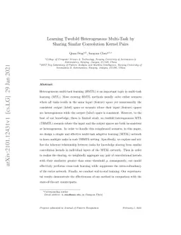 Learning Twofold Heterogeneous Multi-Task by Sharing Similar Convolution
  Kernel Pairs