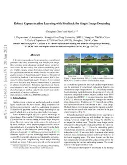 Robust Representation Learning with Feedback for Single Image Deraining