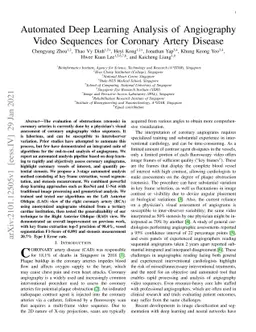 Automated Deep Learning Analysis of Angiography Video Sequences for
  Coronary Artery Disease