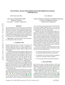 Polynomial Trajectory Predictions for Improved Learning Performance