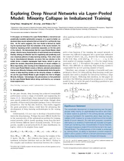 Exploring Deep Neural Networks via Layer-Peeled Model: Minority Collapse
  in Imbalanced Training