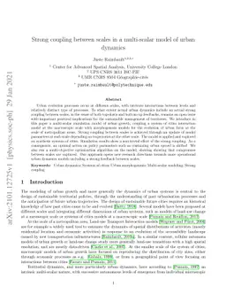 Strong coupling between scales in a multi-scalar model of urban dynamics