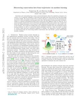 Discovering conservation laws from trajectories via machine learning