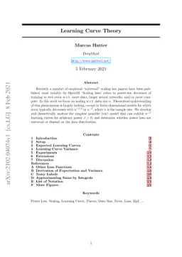 Learning Curve Theory