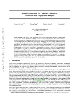 Model Rectification via Unknown Unknowns Extraction from Deployment
  Samples
