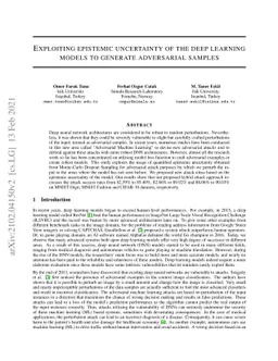 Exploiting epistemic uncertainty of the deep learning models to generate
  adversarial samples