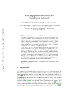 User Engagement Prediction for Clarification in Search