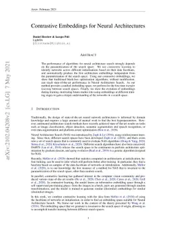 Contrastive Embeddings for Neural Architectures