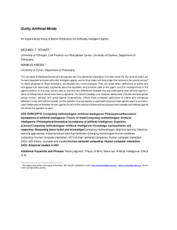 Guilty Artificial Minds