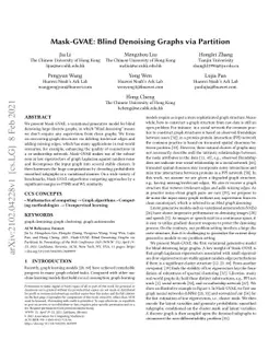 Mask-GVAE: Blind Denoising Graphs via Partition