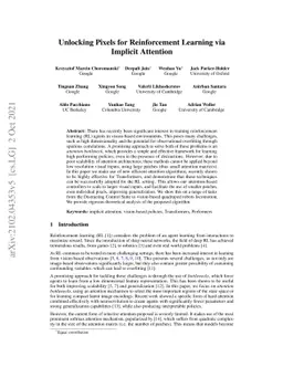 Unlocking Pixels for Reinforcement Learning via Implicit Attention