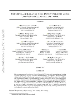 Counting and Locating High-Density Objects Using Convolutional Neural
  Network