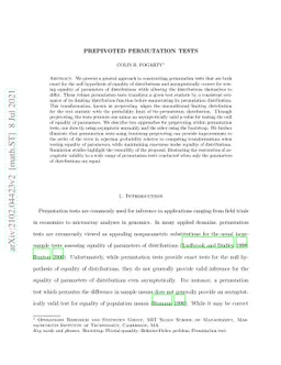Prepivoted permutation tests