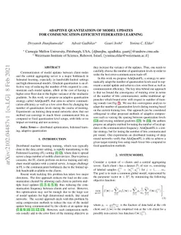 Adaptive Quantization of Model Updates for Communication-Efficient
  Federated Learning