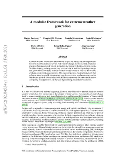 A modular framework for extreme weather generation