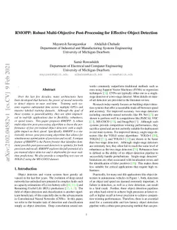 RMOPP: Robust Multi-Objective Post-Processing for Effective Object
  Detection