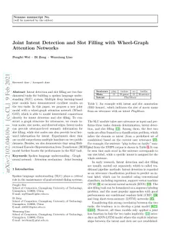 Joint Intent Detection and Slot Filling with Wheel-Graph Attention
  Networks
