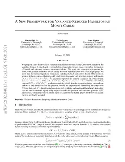 A New Framework for Variance-Reduced Hamiltonian Monte Carlo
