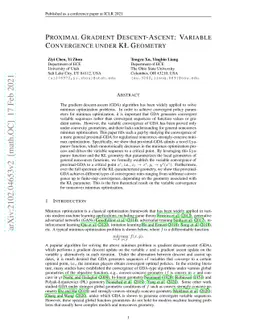 Proximal Gradient Descent-Ascent: Variable Convergence under KŁ
  Geometry