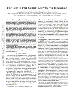 Fair Peer-to-Peer Content Delivery via Blockchain