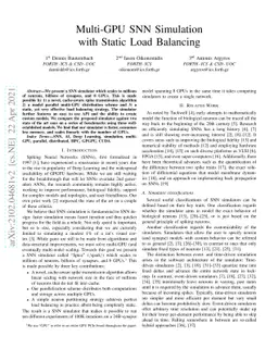 Multi-GPU SNN Simulation with Static Load Balancing