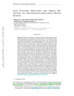 Loss Function Discovery for Object Detection via Convergence-Simulation
  Driven Search