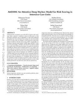 AttDMM: An Attentive Deep Markov Model for Risk Scoring in Intensive
  Care Units