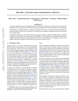 Reverb: A Framework For Experience Replay