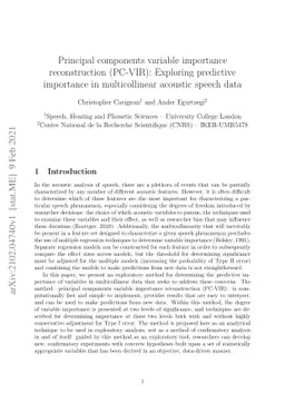 Principal components variable importance reconstruction (PC-VIR):
  Exploring predictive importance in multicollinear acoustic speech data