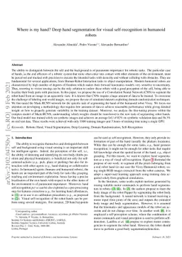 Where is my hand? Deep hand segmentation for visual self-recognition in
  humanoid robots