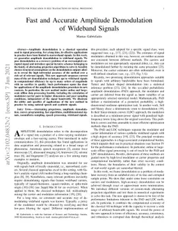 Fast and Accurate Amplitude Demodulation of Wideband Signals
