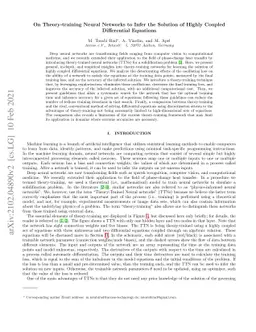 On Theory-training Neural Networks to Infer the Solution of Highly
  Coupled Differential Equations