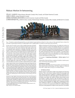 Robust Motion In-betweening