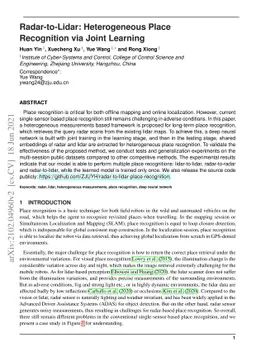 Radar-to-Lidar: Heterogeneous Place Recognition via Joint Learning