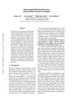 Bootstrapping Relation Extractors using Syntactic Search by Examples